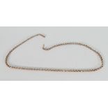 Victorian 9ct rose gold necklace: 6 grams.