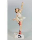 Royal Worcester Ballerina Figure Red Shoes: