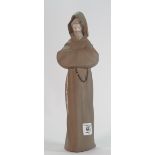 Lladro Large Gris Figure of a Monk: height 34cm