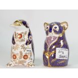 Royal Crown Derby Seconds Paperweights: Koala and Platypus(2)