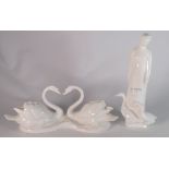 Royal Doulton Images Figures: Endless Love HN4446 together with Goose Girl HN3936.