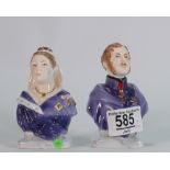 Royal Worcester Candle Snuffer Queen Victoria & Prince Albert: Both From The Connoisseur Collection,