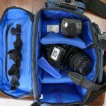 Pentax K100D Digital SLR Camera 18-55mm Lens: cased with flash,
