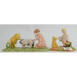 Royal Doulton tableau's from the Winnie the Pooh collection to include: Eeyore Loses a Tail WP15
