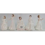 Royal Doulton Collector Club Figures: Welcome HN3764, Joy HN3875, Charmed HN4445,