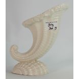 Spode cream ware vase: in the form of seashell: height 21cm