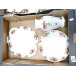 Royal Albert Old Country Roses items: including serving platter,