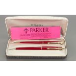 Parker vintage boxed set of pens: with paperwork and box.