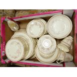 A collection of Royal Doulton Dinner & Tea Ware: in th Lisette pattern ( approx 60 )