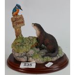 Border Fine Arts classic figures Otter and kingfisher: boxed