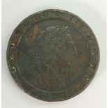 1797 George III Cartwheel Twopence copper coin: