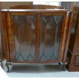 1930's Glazed Walnut Cabinet: