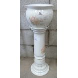 Royal Norfolk floral decorated jardiniere and stand: