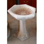 Celtic Design Concrete Bird Bath Garden Ornament: height 61cm