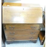 Edwardian Inlaid Bureau: 75cm width