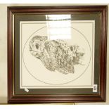 Framed Paul Sly Print of Owl: