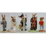 Royal Doulton Bunnykins figures to include: Graduation Day , Little John, Bride,