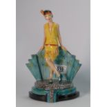 Kevin Francis figure of Art Deco Flapper Girl: artist proof colourway,