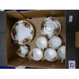 A collection of Royal Albert Old Country Roses pottery coffee set: (18)