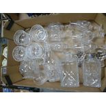 A collection of Cut Glass Crystal Wine Spirit Glasses,