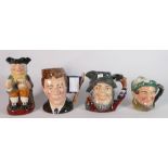 Royal Doulton Small Character Jugs to include: Michael Doulton D6808, Rip Van Winkle,