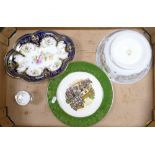 A mixed collection of items to include: Aynsley Cottage Garden Lidded pot,