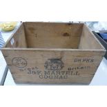Martell Cognac wooden crate: