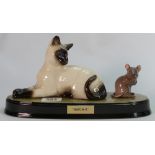 Beswick Tableau of Cat & Mouse called watch it on ceramic base: