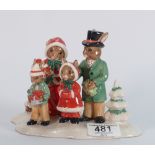 Royal Doulton limited edition Bunnykins Tableau Figure: Merry Christmas DB194
