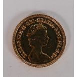 Gold Half Sovereign dated 1982: