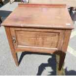 Edwardian Mahogany inlaid bedside cupboard: