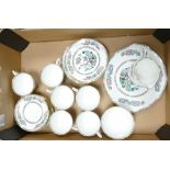 Duchess China Floral decorated tea set: 21 piece