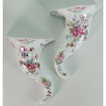 Royal Worcester for Compton Woodhouse Floral decorated Wall Sconces(2):