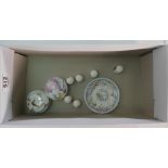 A collection of Royal Doulton Snowman & Bunnykins items: comprising pill boxes,