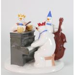 Coalport Snowman Boxed Figure: The Band Plays On: