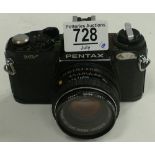 Pentax MV 35mm Film Camera: 50mm lens fitted