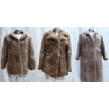 Group of fur Coats: to include A Musquash fur ladies JacketSize 12,