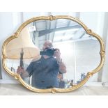 Metal framed decorative wall mirror: