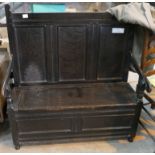 Oak Reproduction Monks Bench: