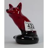 Royal Doulton Seated Flambe Fox: height 11cm