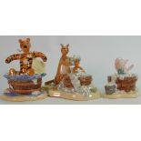 Royal Doulton Winnie the Pooh figures to include A Clean Little Roo is Best,