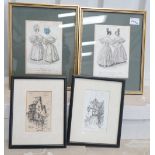 A collection of 19th Century and later prints: x 4