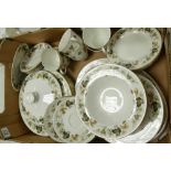 A collection of Royal Doulton Larcmont patterned Tea and Dinner ware: 41 items
