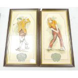 Decorative framed tiles: with images of golfing legends ,