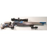 Air arms Ebii mark 2 air rifle: Hamster missing fitted with optik 4 -16 x 50b sp scope and hard