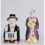 Royal Worcester Candle Snuffer Whinston Churchill & Samuri: Both From The Connoisseur Collection,