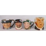 Royal Doulton Small Character Jugs to include: Beefeater, Tony Weller,
