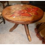 Reproduction Leather Topped Coffee Table: