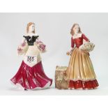 Royal Worcester Figures: Street Sellers Collection Rose & Apple(2)