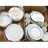 A mixed collection of items including : Adams Ledo design bowls, Royal Doulton Vogue plates,